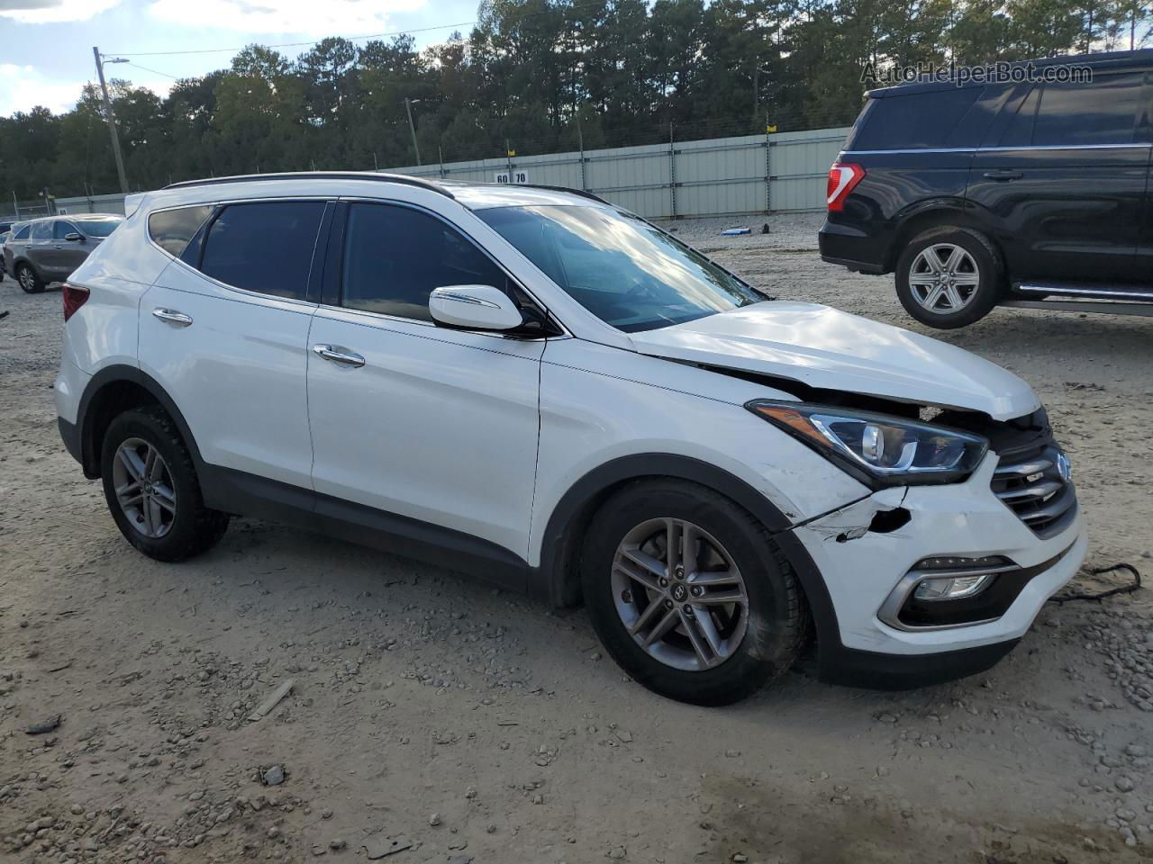 2018 Hyundai Santa Fe Sport  White vin: 5NMZU3LB3JH065890