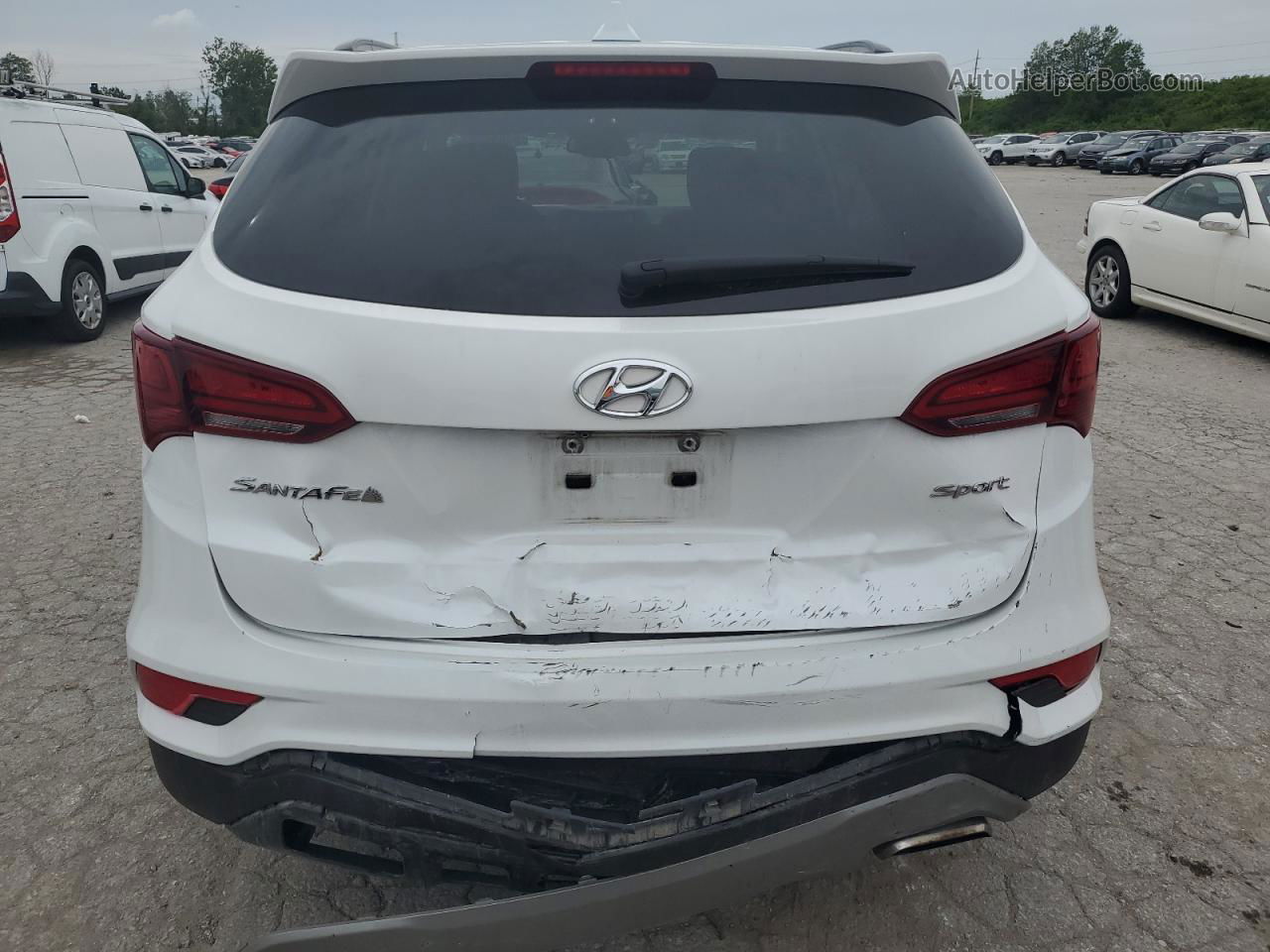 2018 Hyundai Santa Fe Sport  White vin: 5NMZU3LB7JH056089