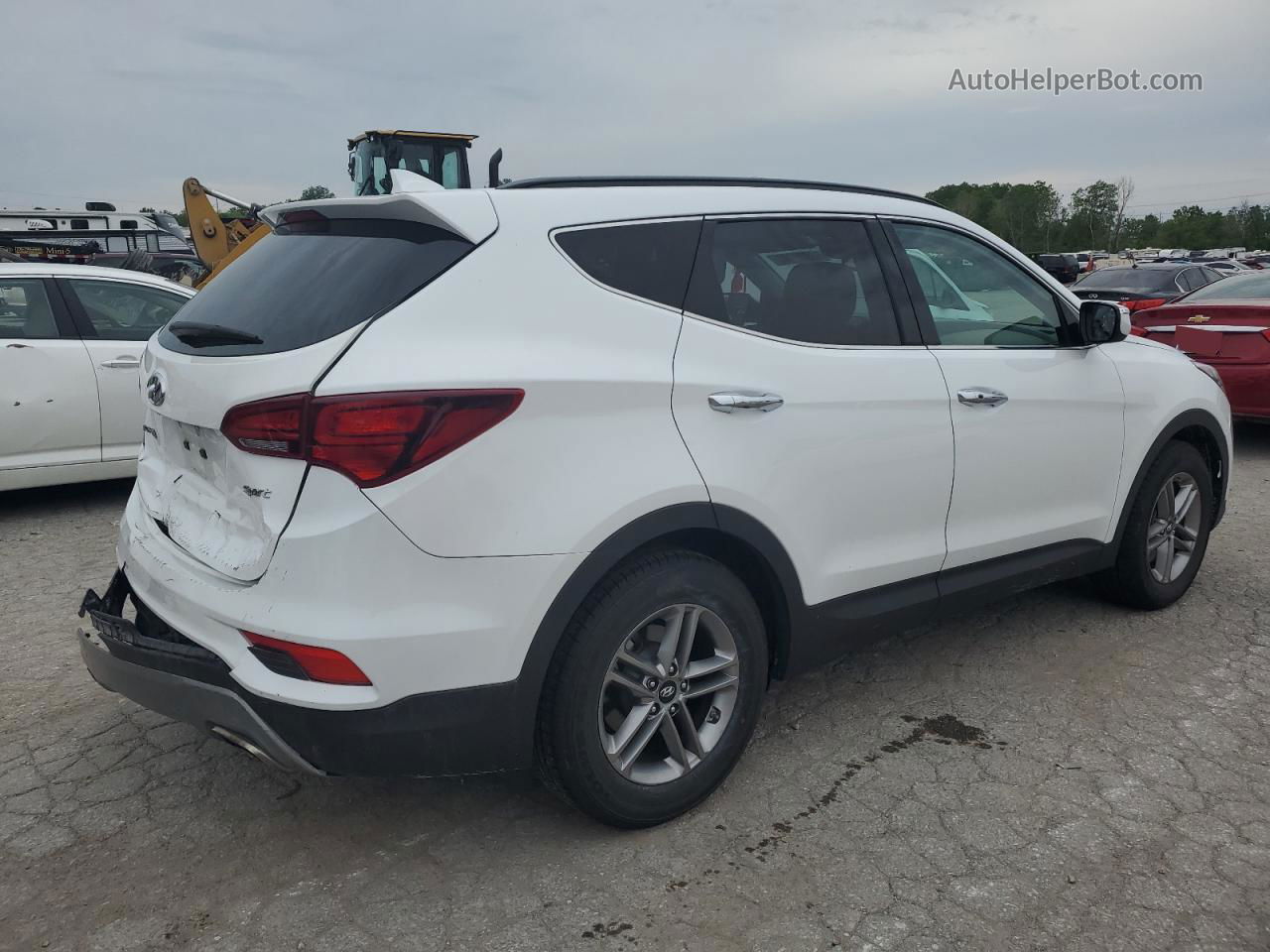 2018 Hyundai Santa Fe Sport  White vin: 5NMZU3LB7JH056089