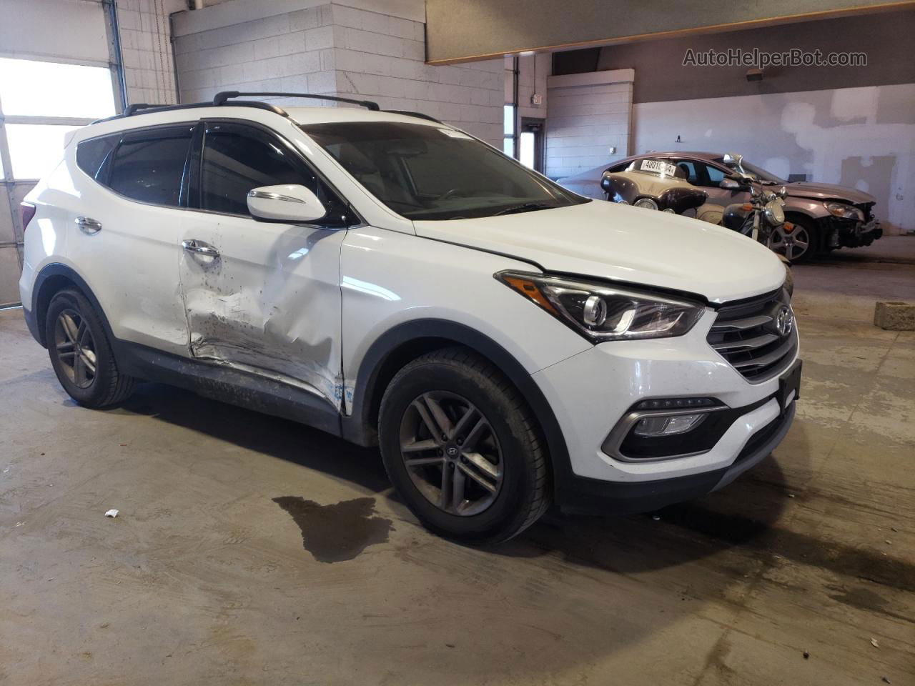 2018 Hyundai Santa Fe Sport  White vin: 5NMZU3LB8JH082281