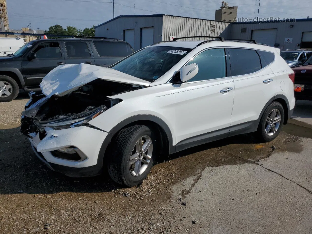 2018 Hyundai Santa Fe Sport  White vin: 5NMZU3LB9JH076067