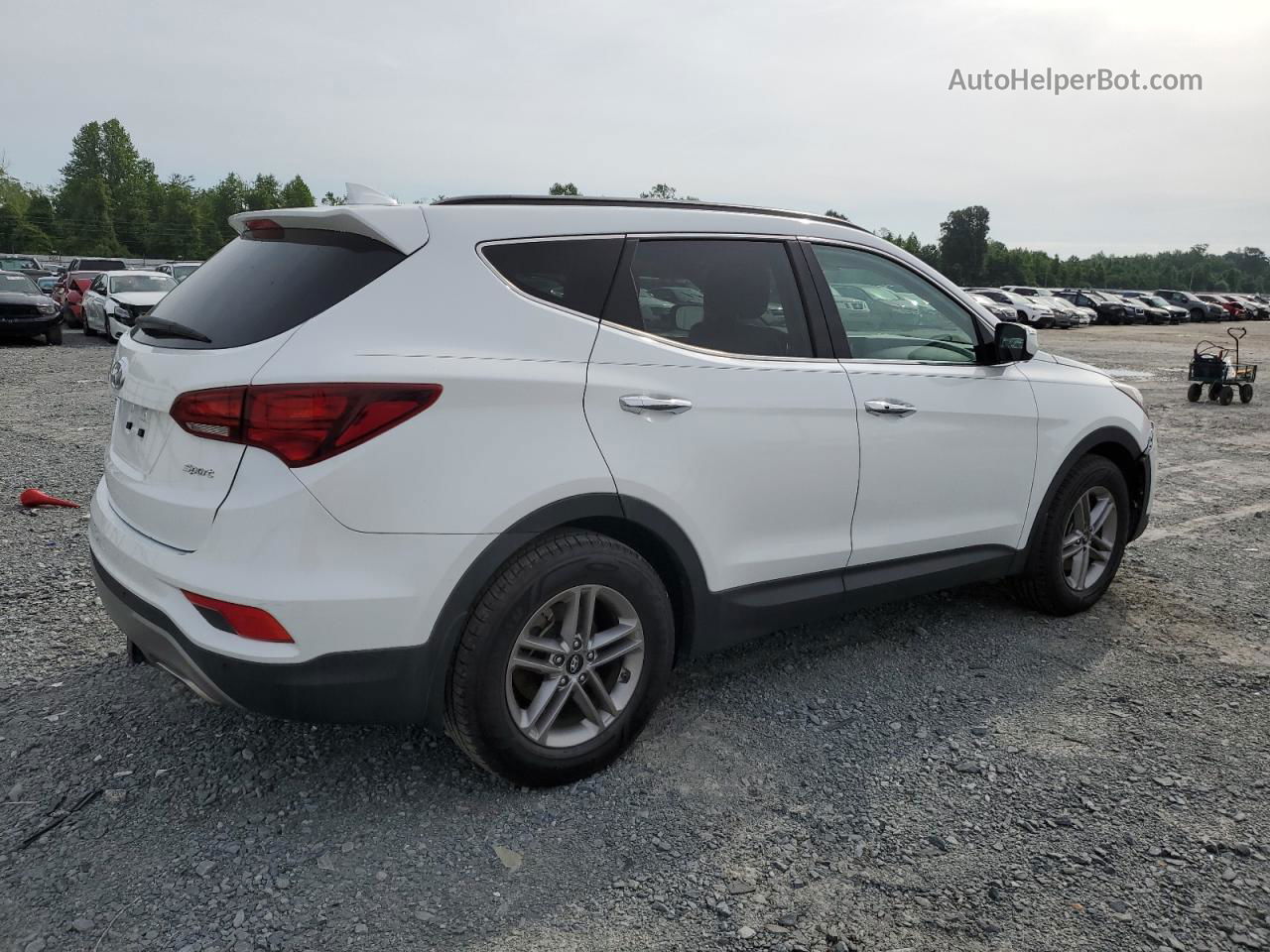 2018 Hyundai Santa Fe Sport  White vin: 5NMZU3LBXJH065370