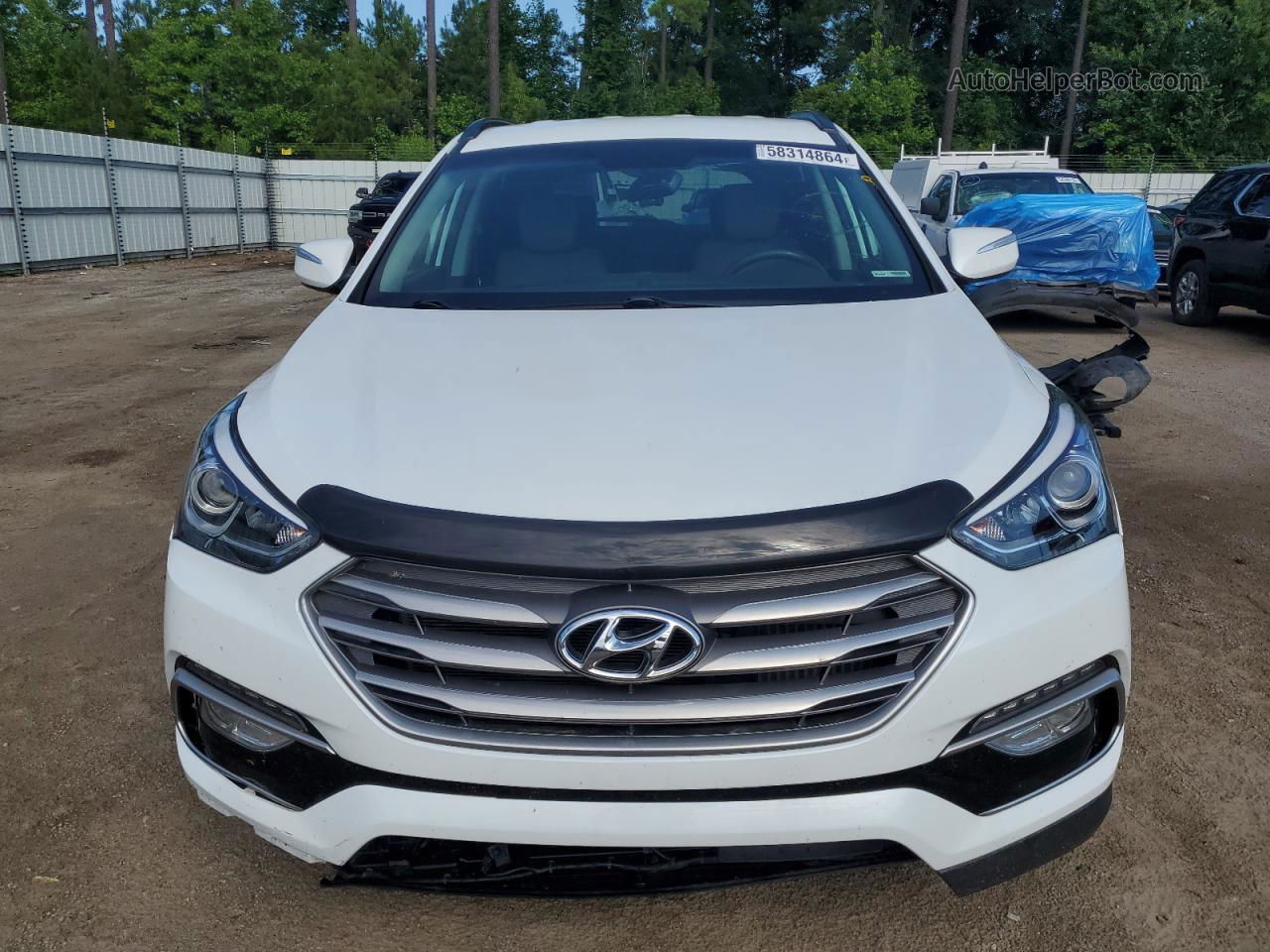 2018 Hyundai Santa Fe Sport  White vin: 5NMZU4LA9JH073926