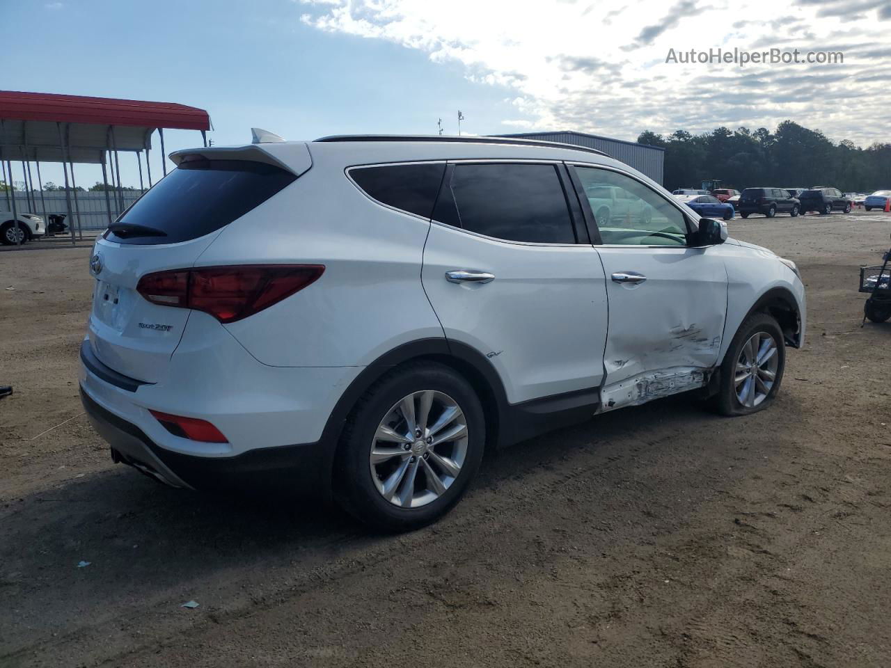 2018 Hyundai Santa Fe Sport  White vin: 5NMZU4LA9JH073926