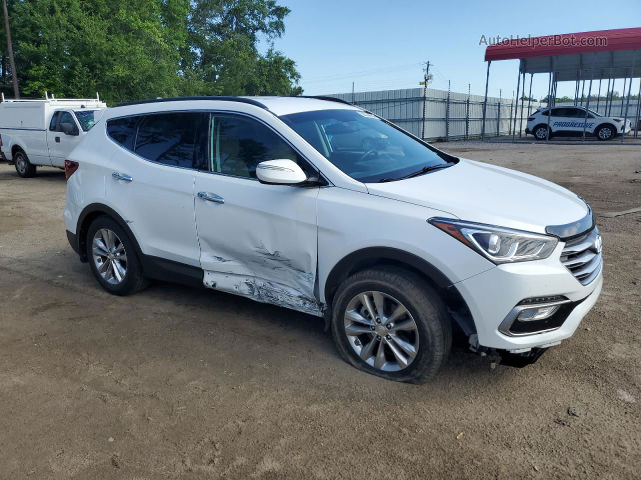 2018 Hyundai Santa Fe Sport  White vin: 5NMZU4LA9JH073926