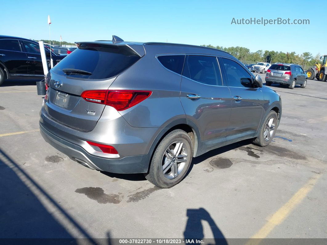 2018 Hyundai Santa Fe Sport 2.4l Gray vin: 5NMZUDLB0JH063262