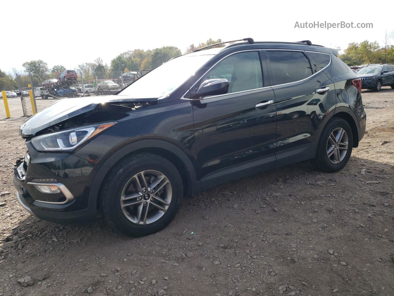 2018 Hyundai Santa Fe Sport  Черный vin: 5NMZUDLB1JH067434