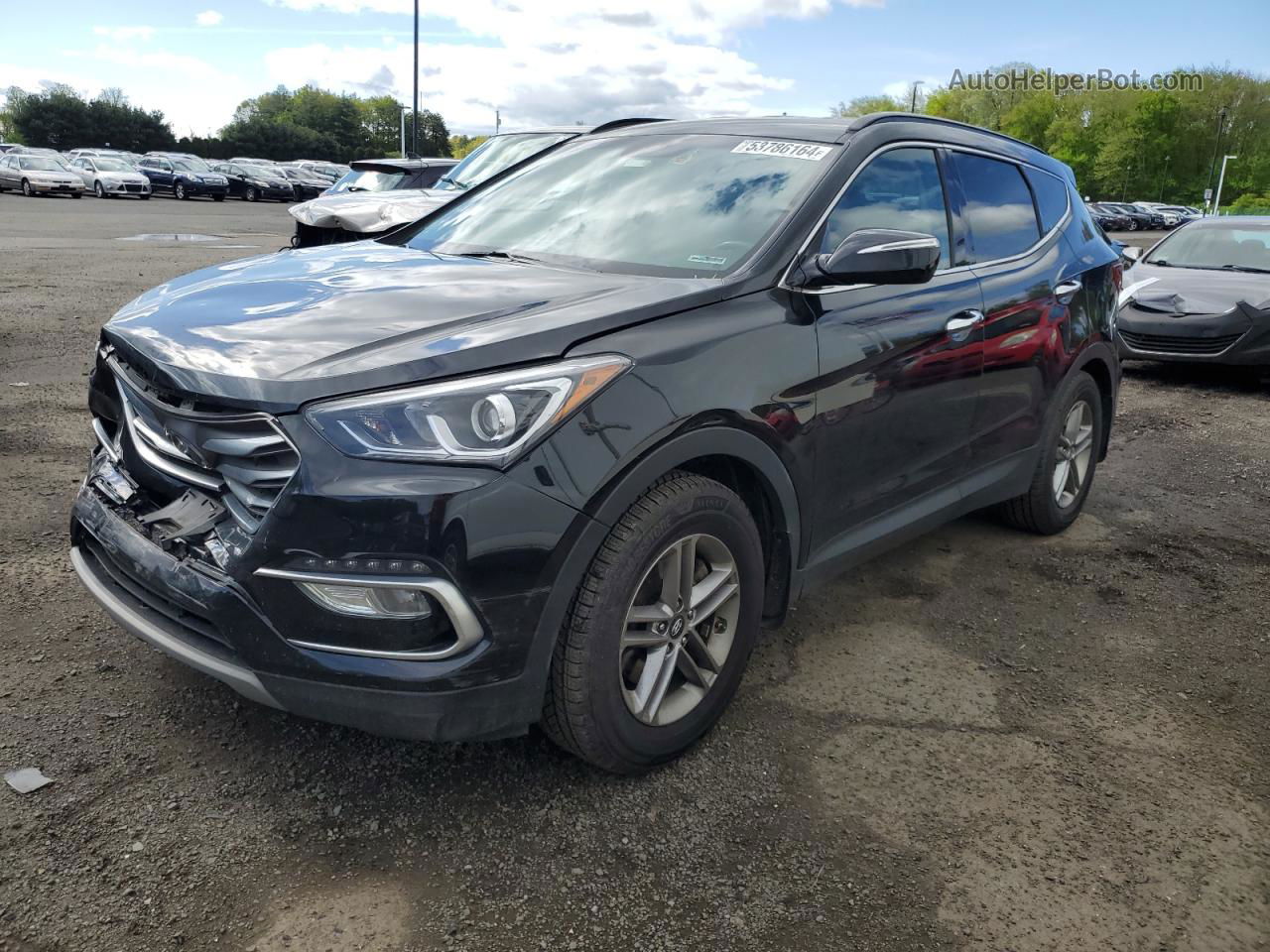 2018 Hyundai Santa Fe Sport  Черный vin: 5NMZUDLB2JH102028