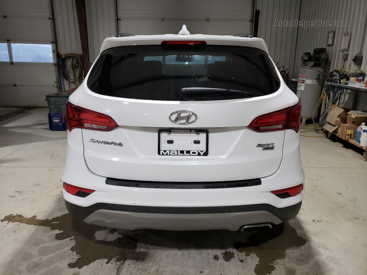 2018 Hyundai Santa Fe Sport  White vin: 5NMZUDLB3JH076247