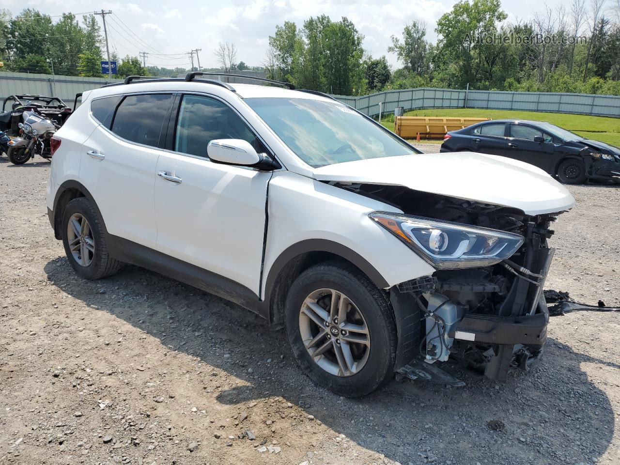 2018 Hyundai Santa Fe Sport  White vin: 5NMZUDLB5JH069767