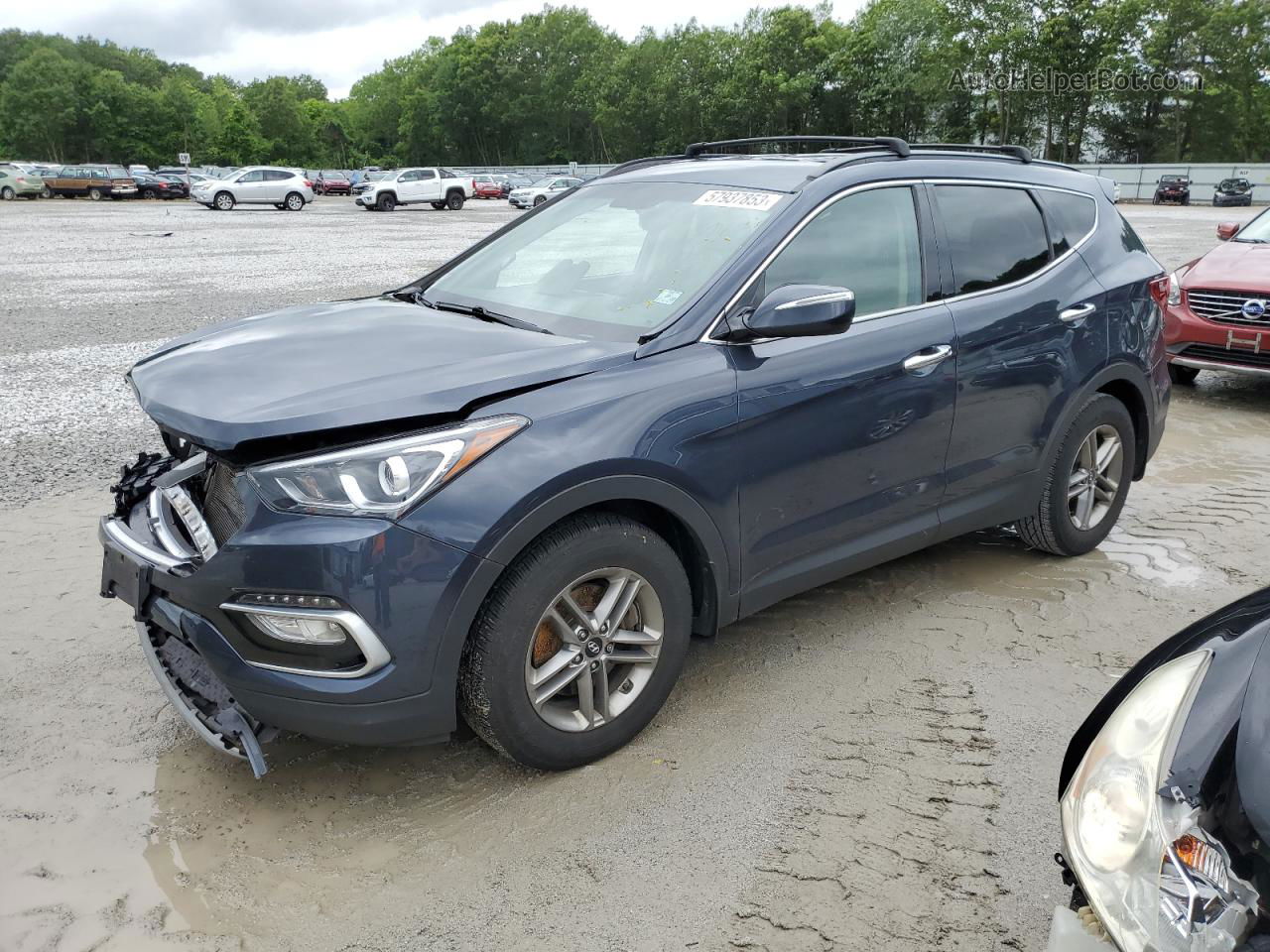 2018 Hyundai Santa Fe Sport  Blue vin: 5NMZUDLB6JH100914