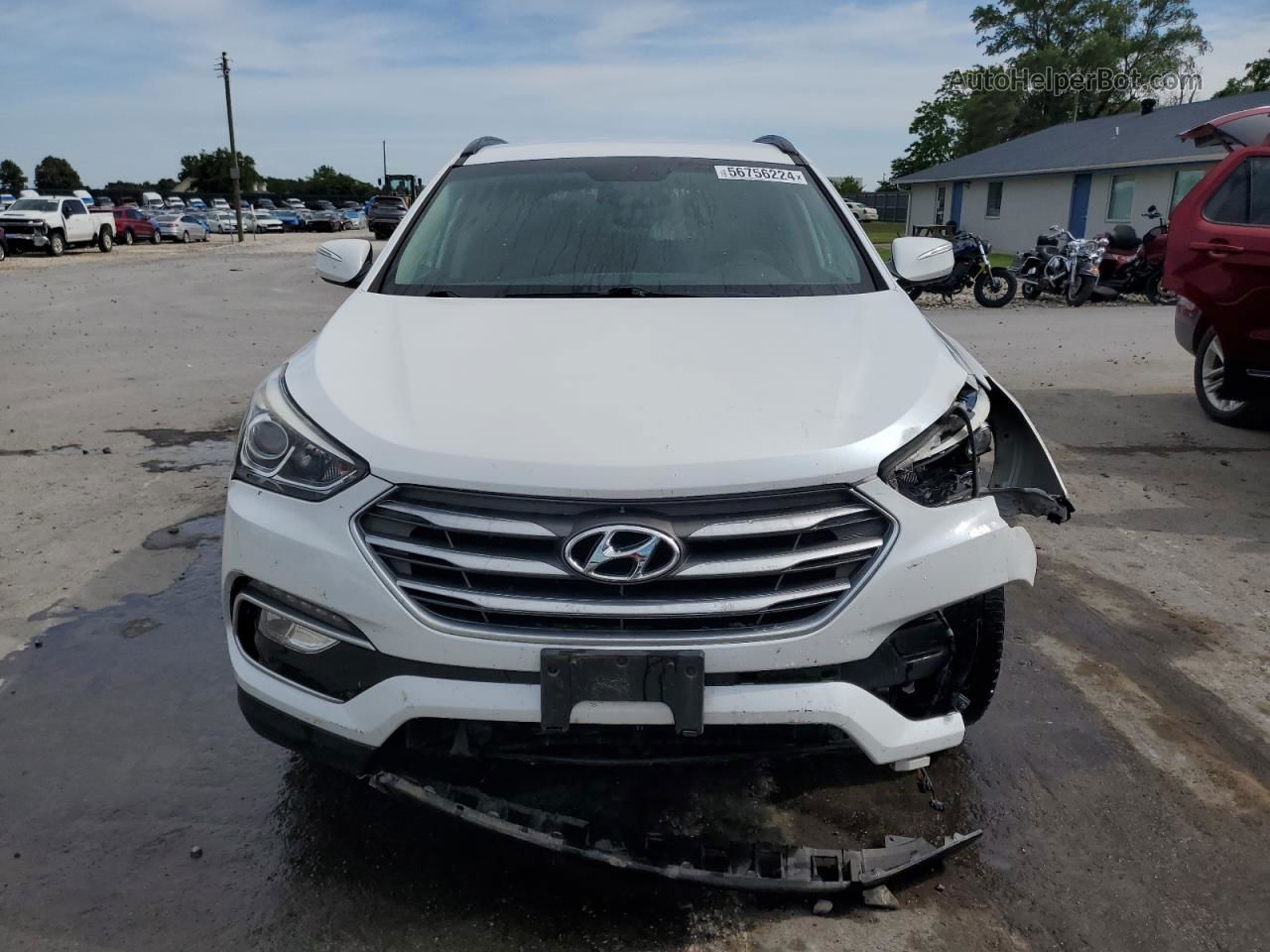 2018 Hyundai Santa Fe Sport  White vin: 5NMZUDLB6JH102971