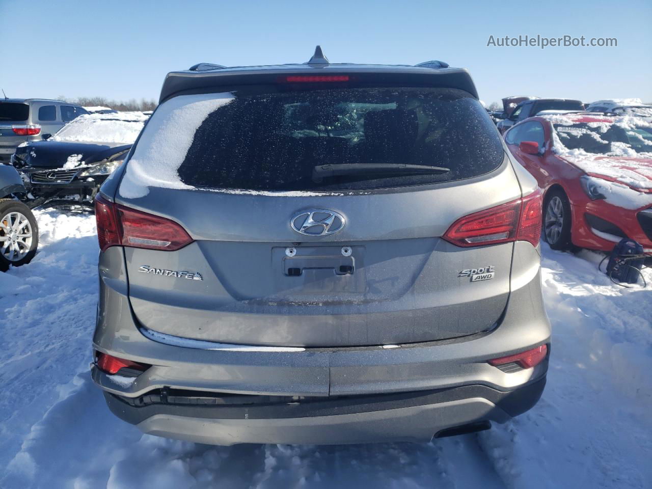 2018 Hyundai Santa Fe Sport  Gray vin: 5NMZUDLB7JH055661