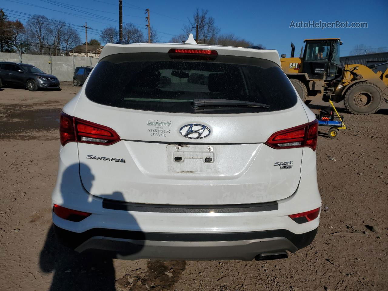 2018 Hyundai Santa Fe Sport  White vin: 5NMZUDLB7JH060309