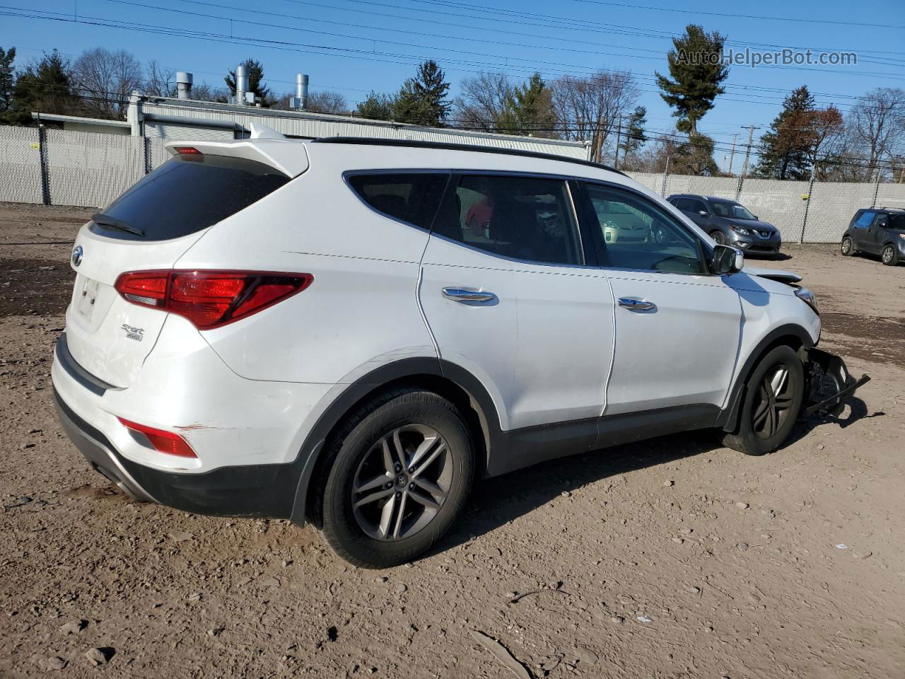 2018 Hyundai Santa Fe Sport  White vin: 5NMZUDLB7JH060309