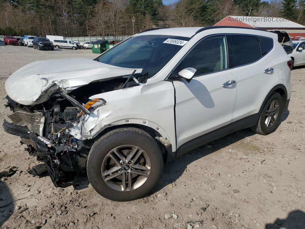 2018 Hyundai Santa Fe Sport  White vin: 5NMZUDLB8JH104978