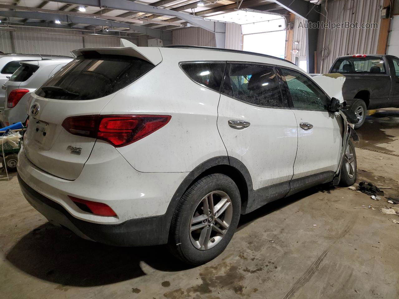 2018 Hyundai Santa Fe Sport  White vin: 5NMZUDLB9JH054687