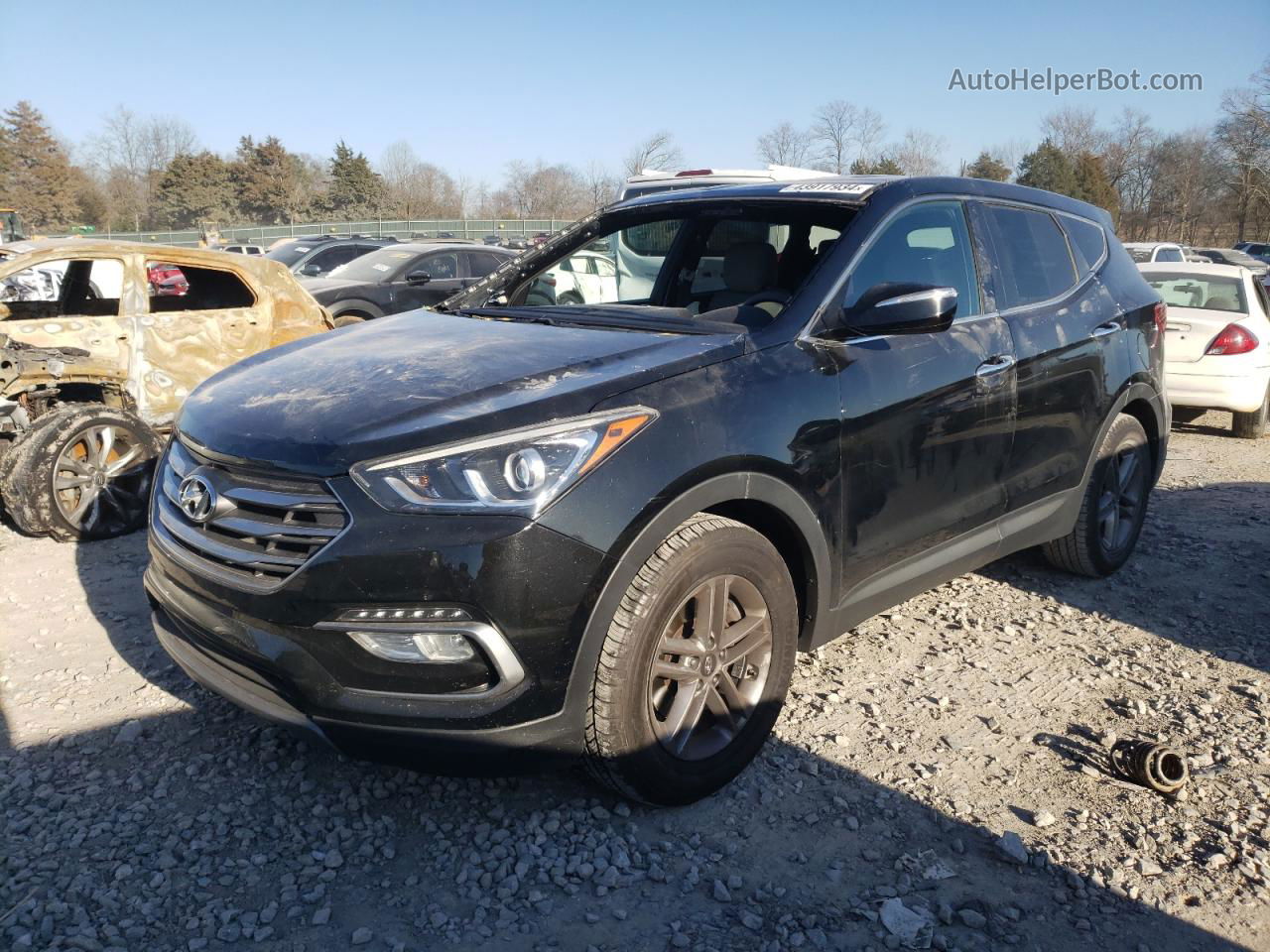 2018 Hyundai Santa Fe Sport  Black vin: 5NMZUDLBXJH062149