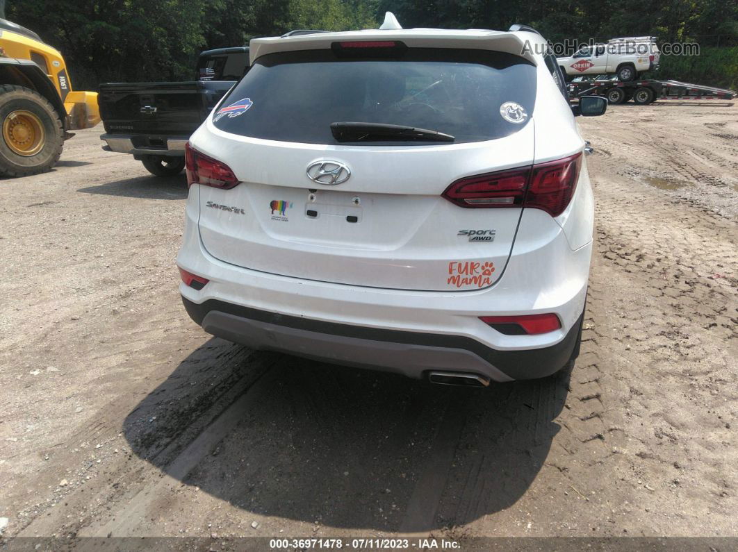 2018 Hyundai Santa Fe Sport 2.4l White vin: 5NMZUDLBXJH082739