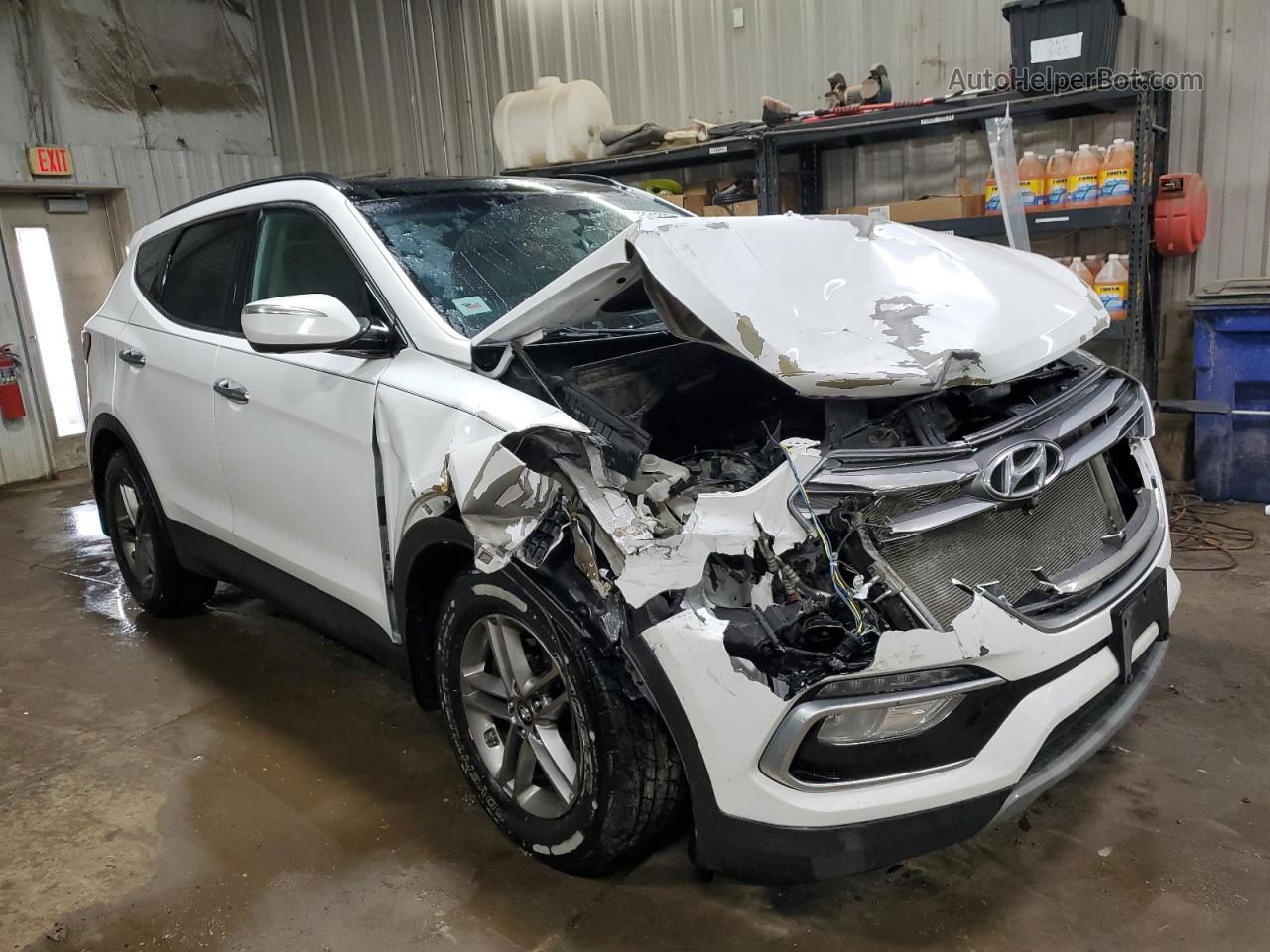 2018 Hyundai Santa Fe Sport  White vin: 5NMZUDLBXJH089092