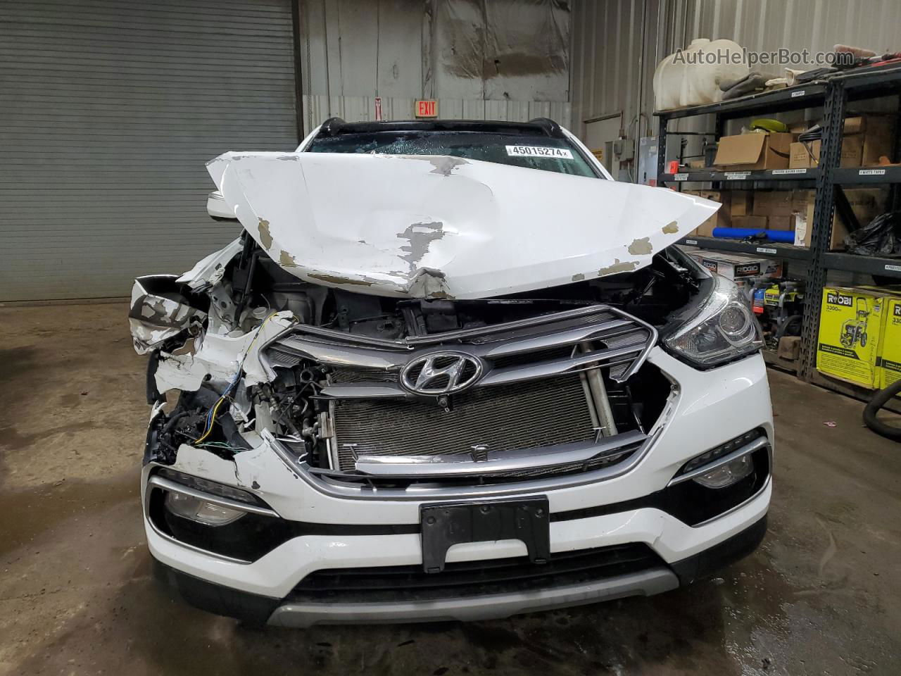 2018 Hyundai Santa Fe Sport  White vin: 5NMZUDLBXJH089092