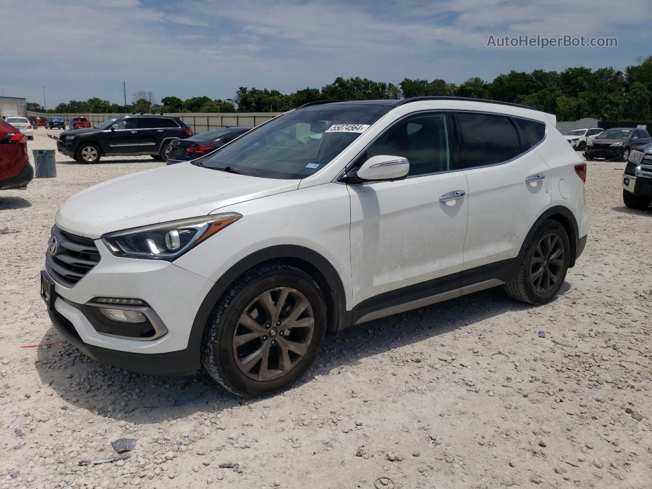 2018 Hyundai Santa Fe Sport  White vin: 5NMZW4LA1JH084526