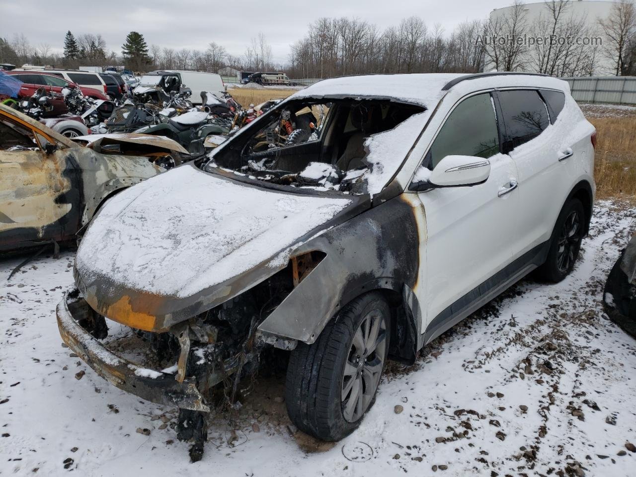 2018 Hyundai Santa Fe Sport  White vin: 5NMZWDLA6JH072937