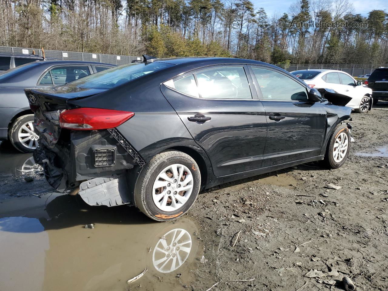 2017 Hyundai Elantra Se Черный vin: 5NPD74LF0HH052313