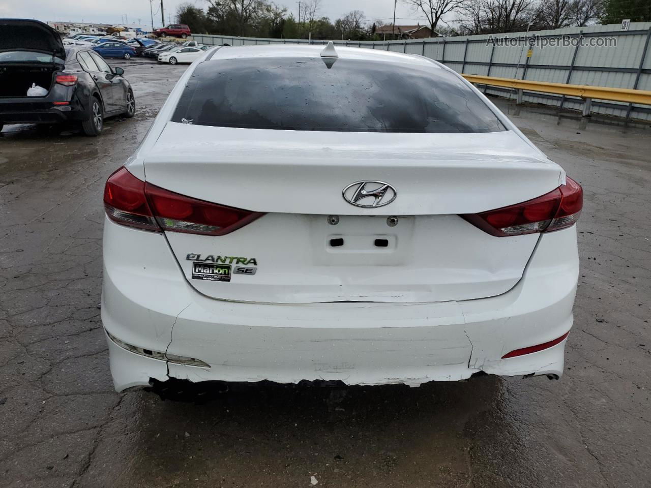 2017 Hyundai Elantra Se White vin: 5NPD74LF0HH111487