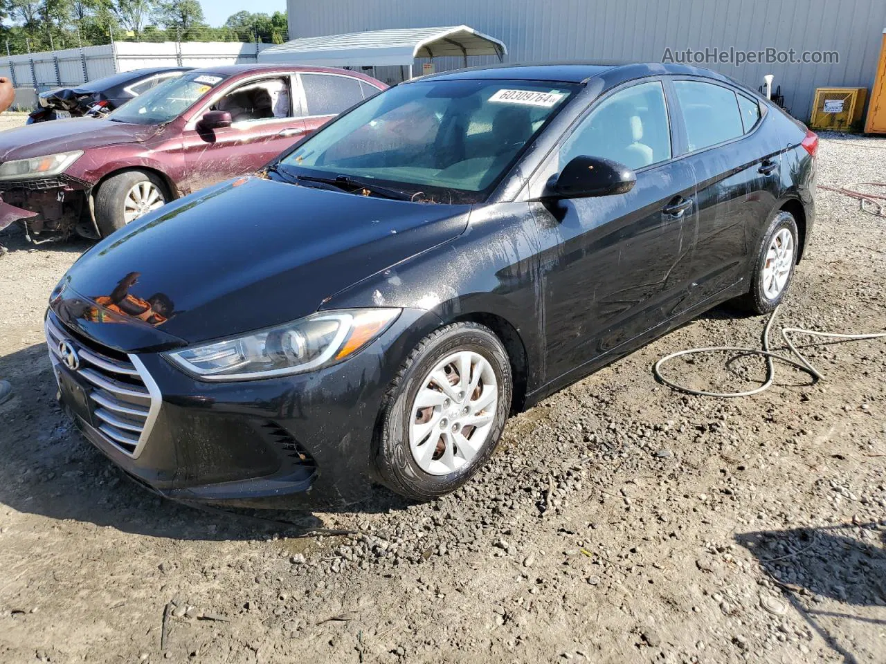 2017 Hyundai Elantra Se Черный vin: 5NPD74LF0HH125535