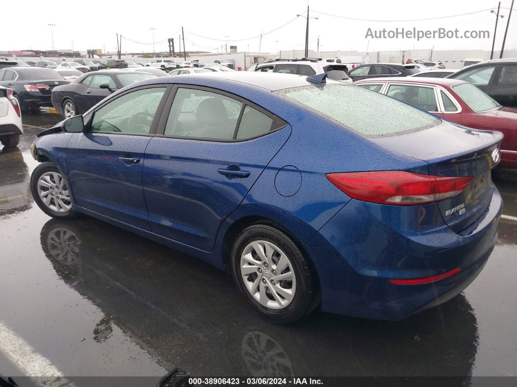 2017 Hyundai Elantra Se Blue vin: 5NPD74LF0HH156039