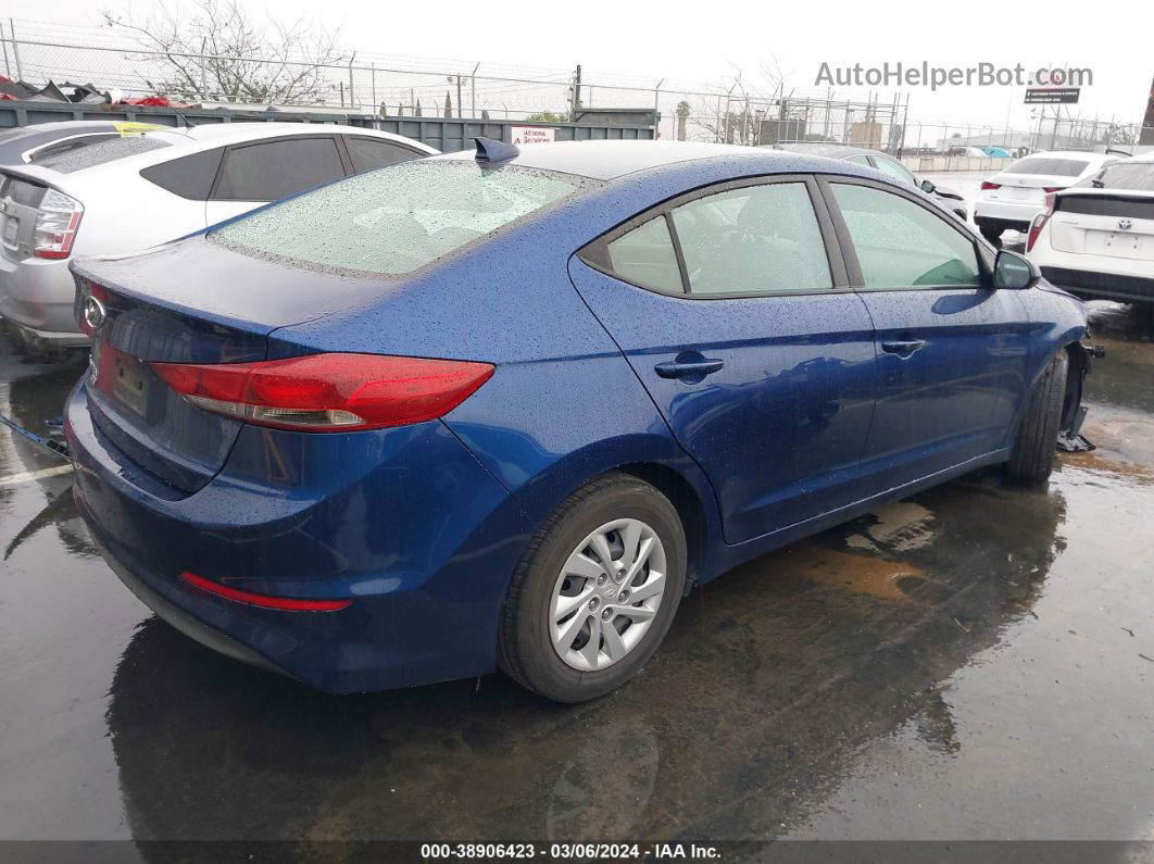 2017 Hyundai Elantra Se Blue vin: 5NPD74LF0HH156039