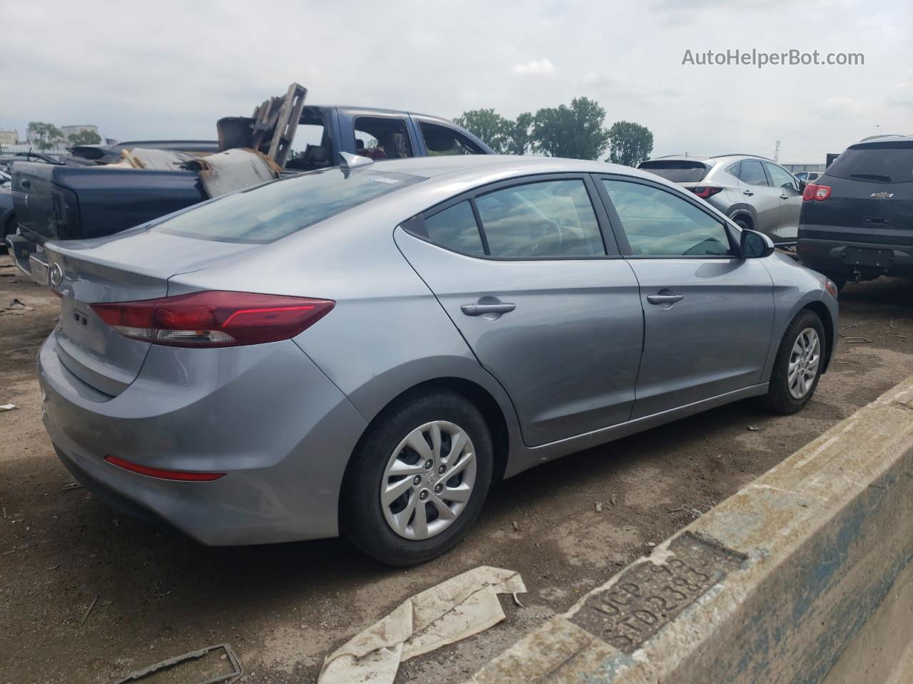 2017 Hyundai Elantra Se Gray vin: 5NPD74LF0HH199179