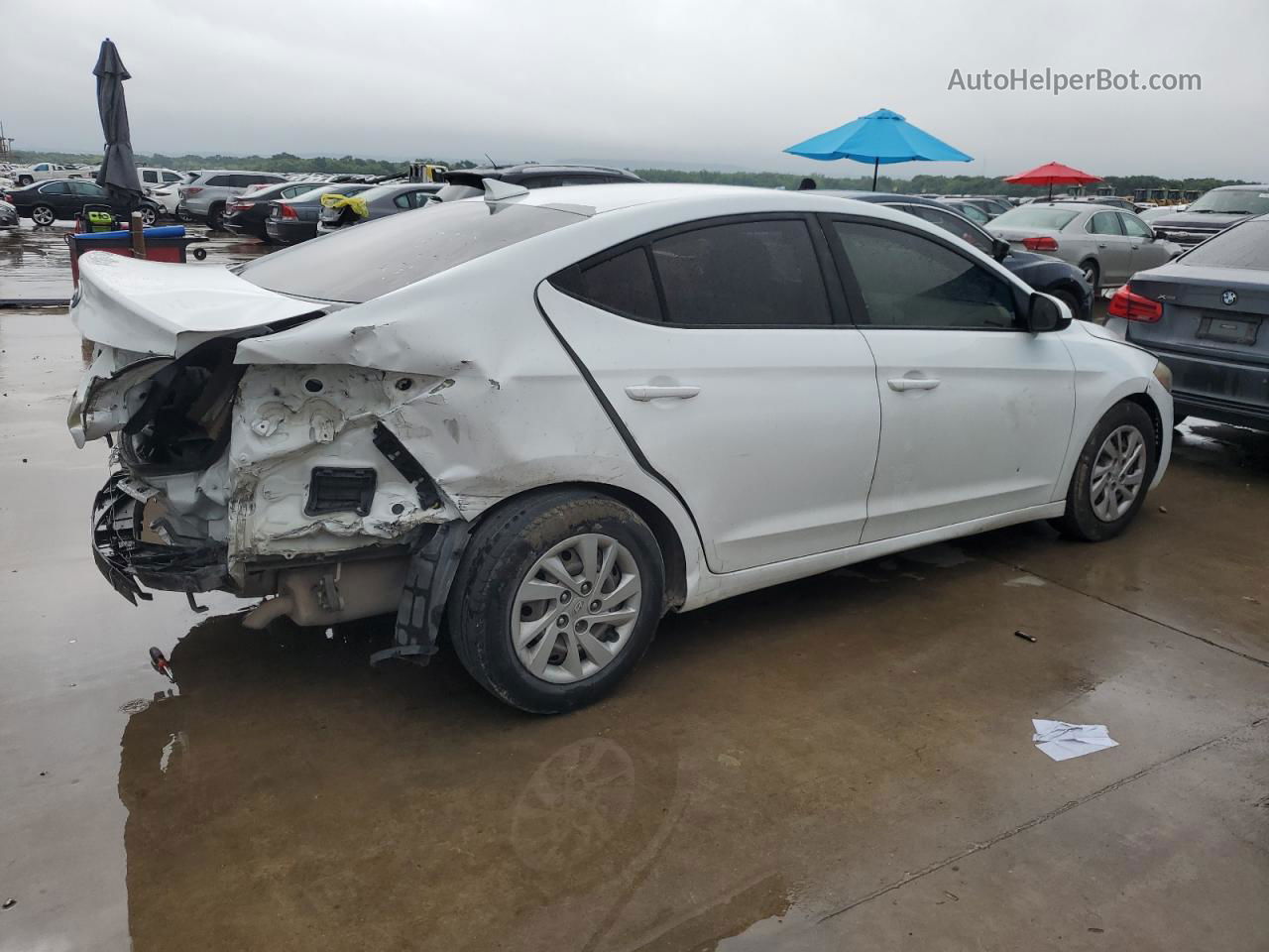 2017 Hyundai Elantra Se White vin: 5NPD74LF0HH199652