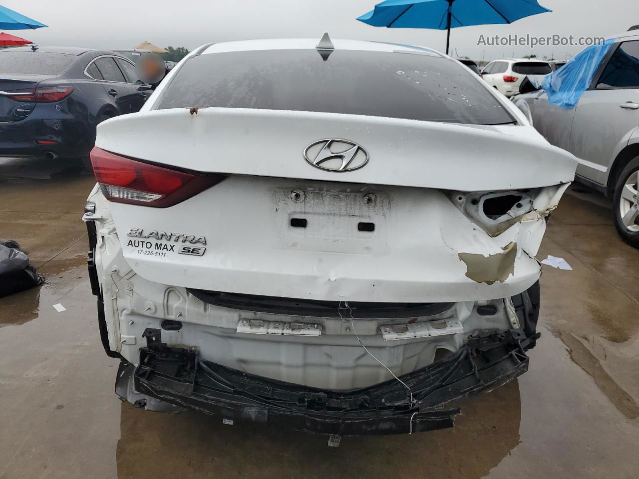 2017 Hyundai Elantra Se White vin: 5NPD74LF0HH199652