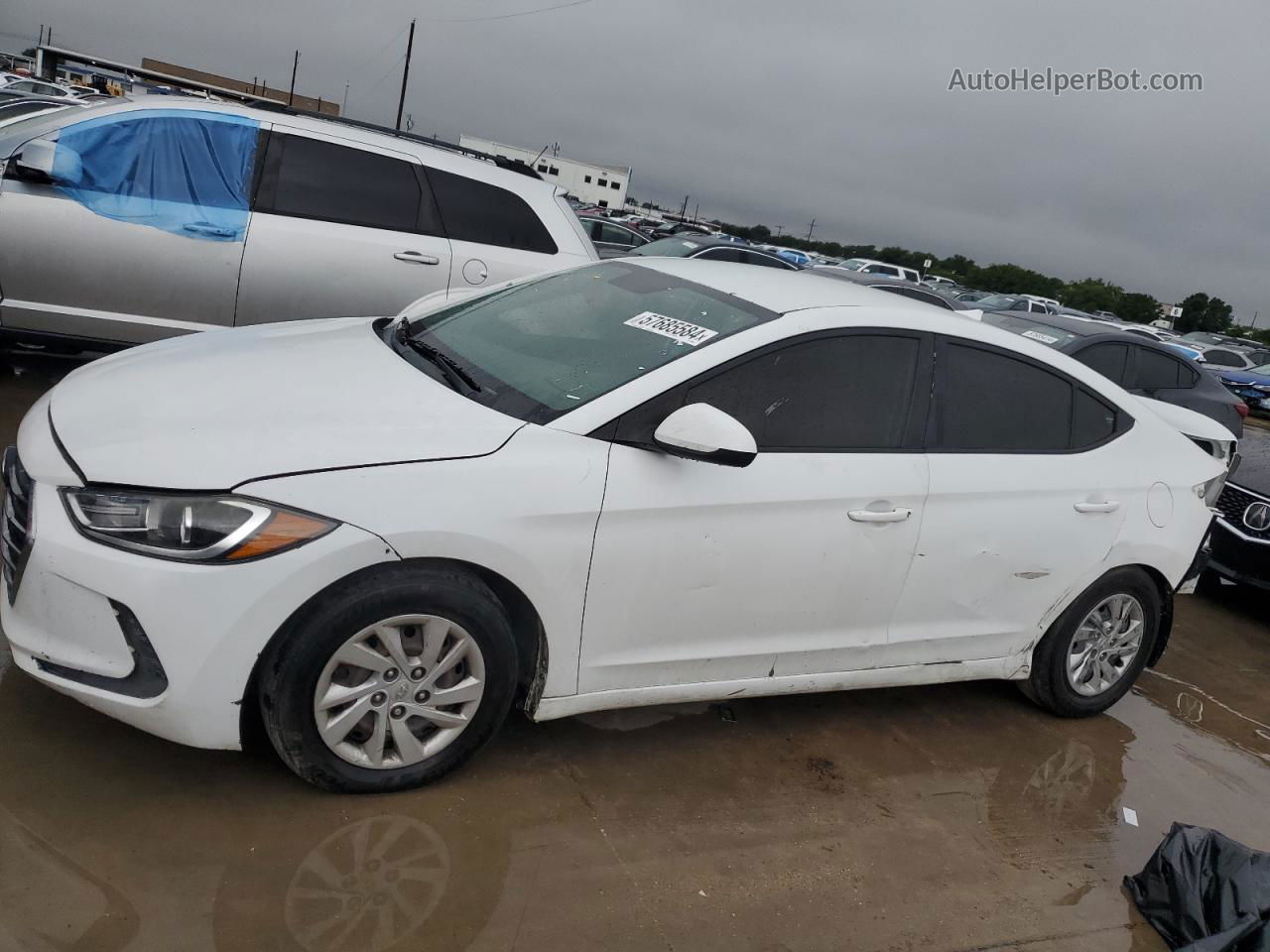 2017 Hyundai Elantra Se White vin: 5NPD74LF0HH199652