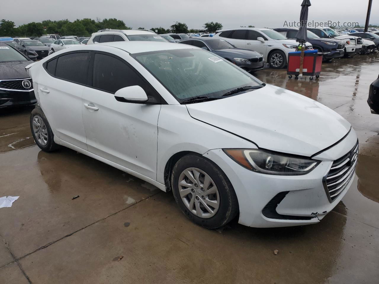 2017 Hyundai Elantra Se White vin: 5NPD74LF0HH199652