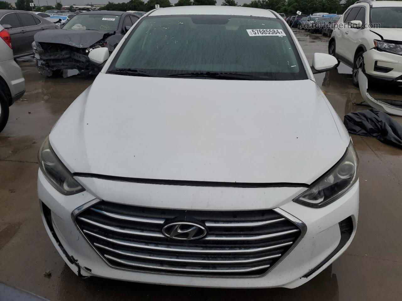 2017 Hyundai Elantra Se White vin: 5NPD74LF0HH199652