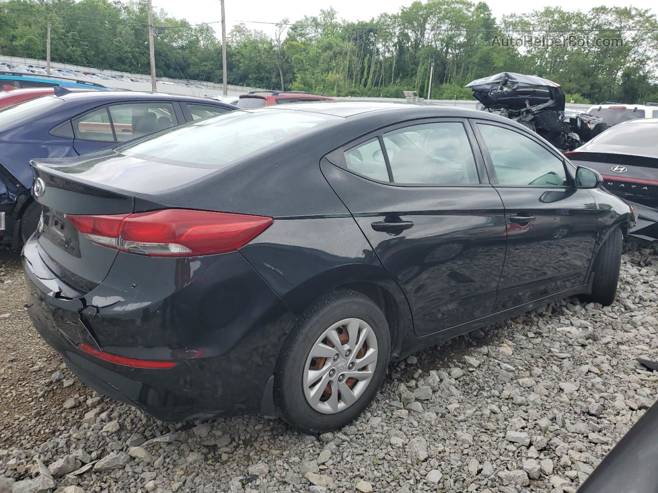 2018 Hyundai Elantra Se Black vin: 5NPD74LF0JH234003