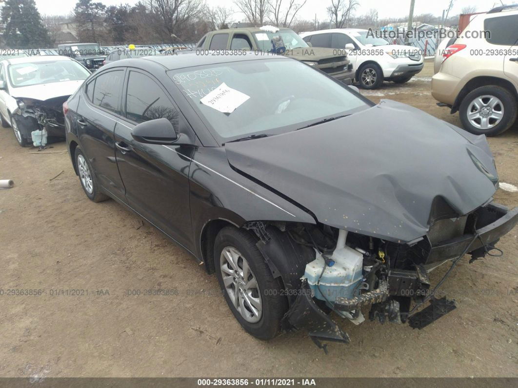 2018 Hyundai Elantra Se Black vin: 5NPD74LF0JH345683