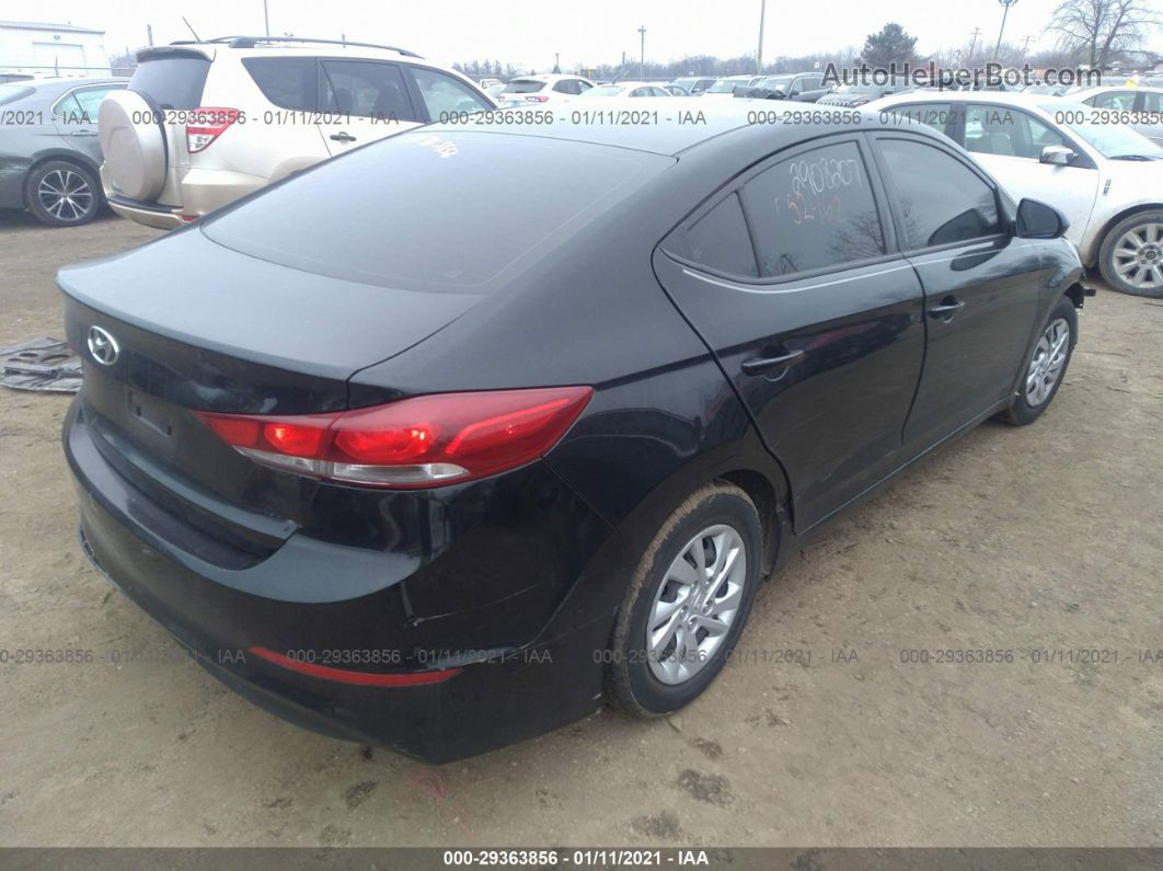 2018 Hyundai Elantra Se Black vin: 5NPD74LF0JH345683