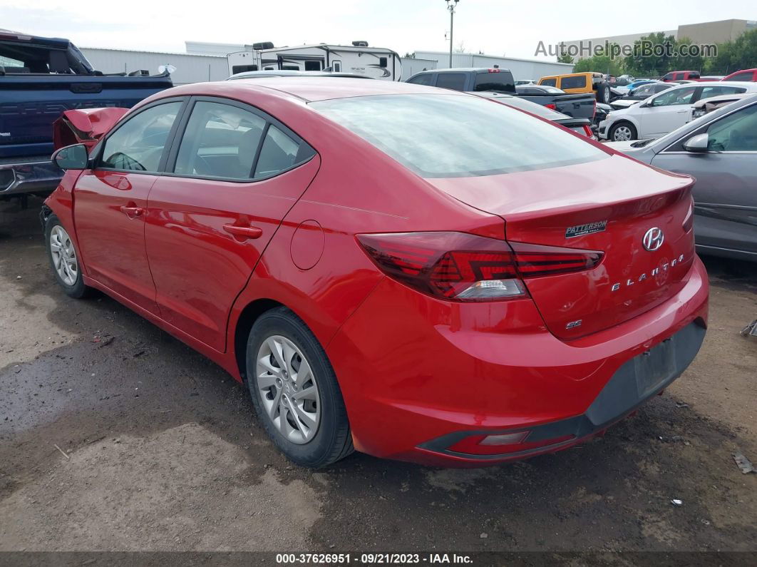 2019 Hyundai Elantra Se Red vin: 5NPD74LF0KH410341