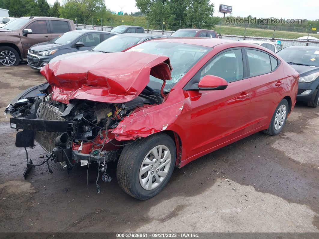 2019 Hyundai Elantra Se Red vin: 5NPD74LF0KH410341