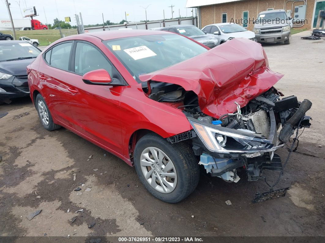 2019 Hyundai Elantra Se Red vin: 5NPD74LF0KH410341