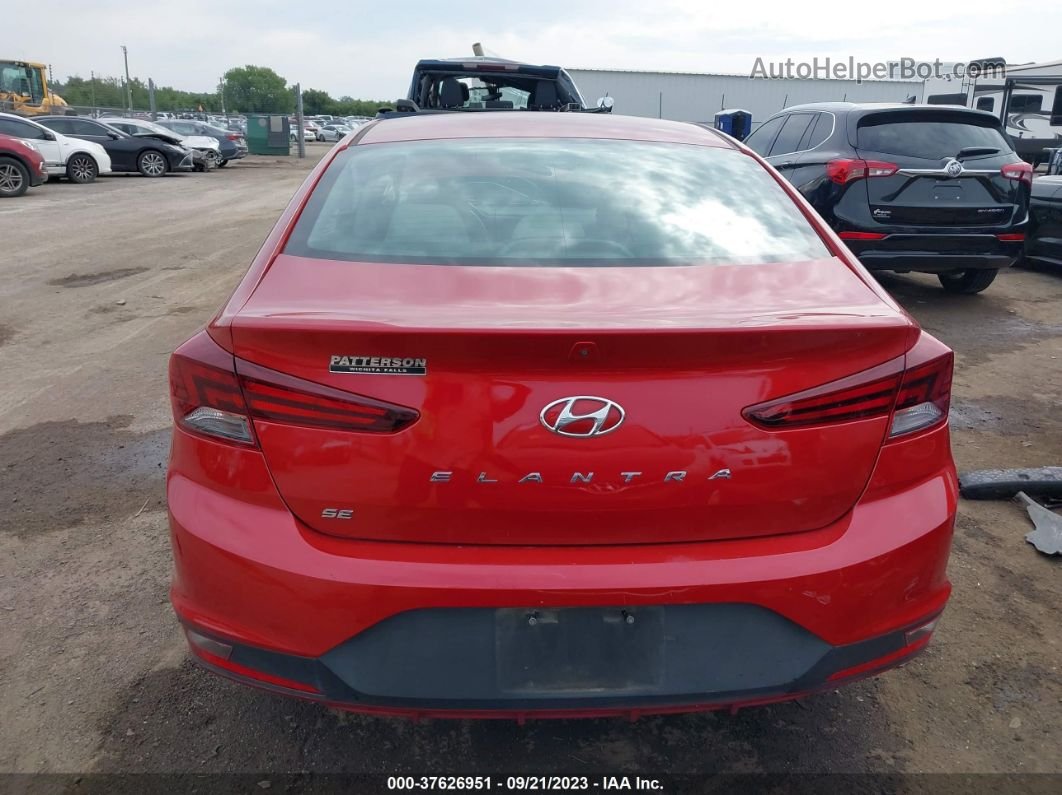 2019 Hyundai Elantra Se Red vin: 5NPD74LF0KH410341