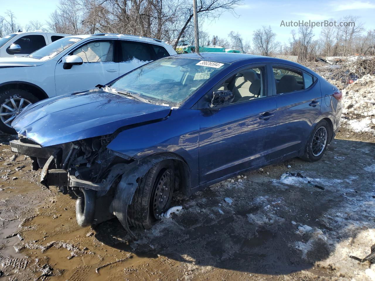 2019 Hyundai Elantra Se Blue vin: 5NPD74LF0KH418021