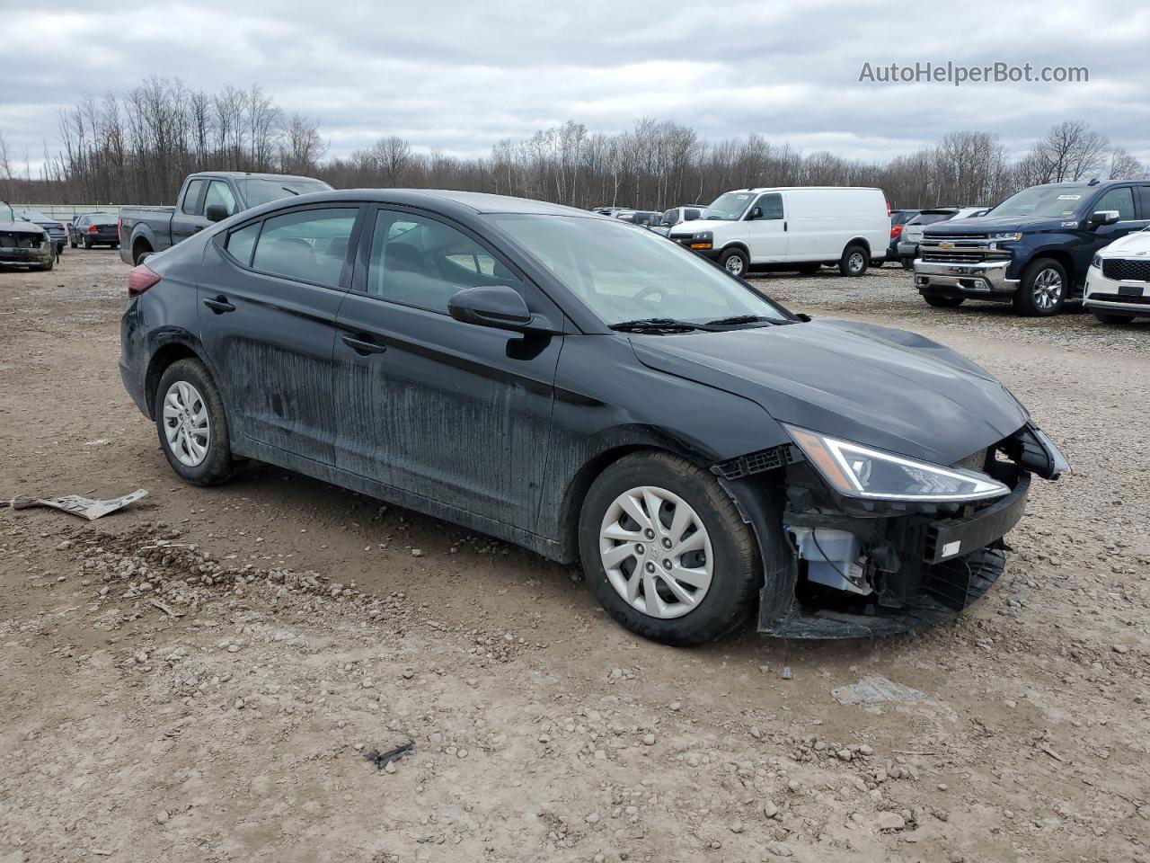 2019 Hyundai Elantra Se Black vin: 5NPD74LF0KH445123