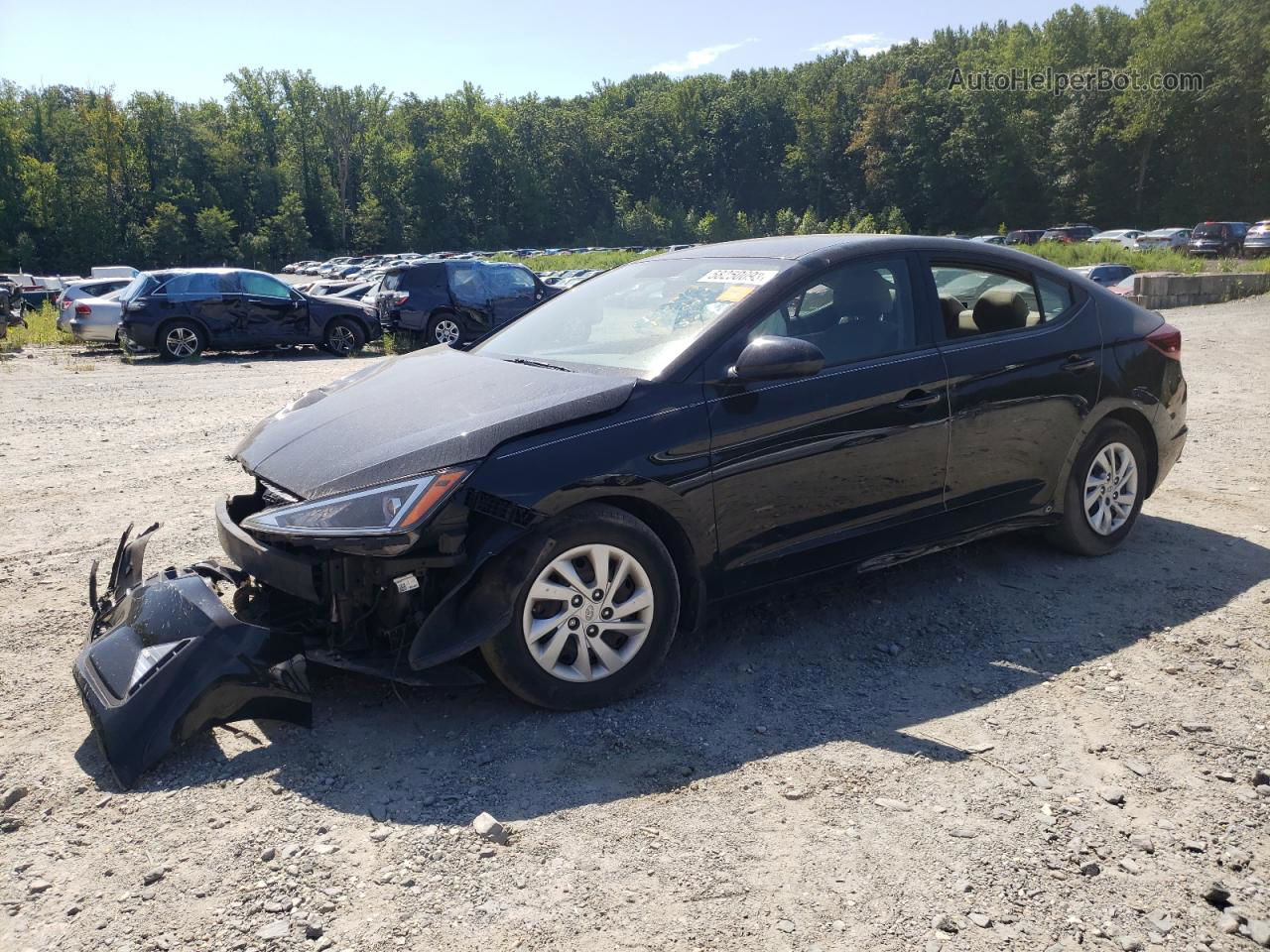 2019 Hyundai Elantra Se Black vin: 5NPD74LF0KH453836