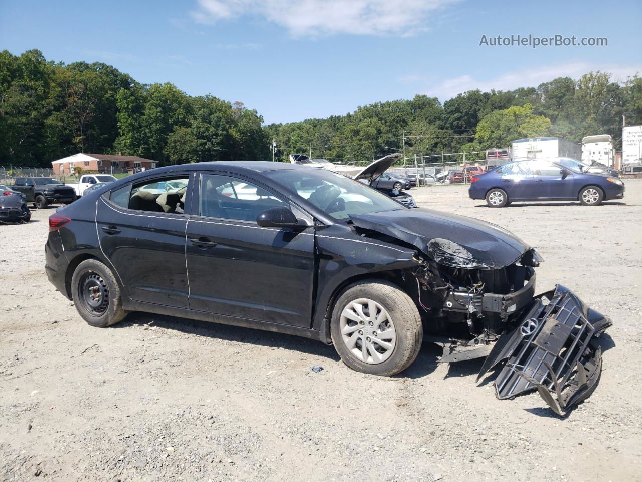 2019 Hyundai Elantra Se Black vin: 5NPD74LF0KH453836