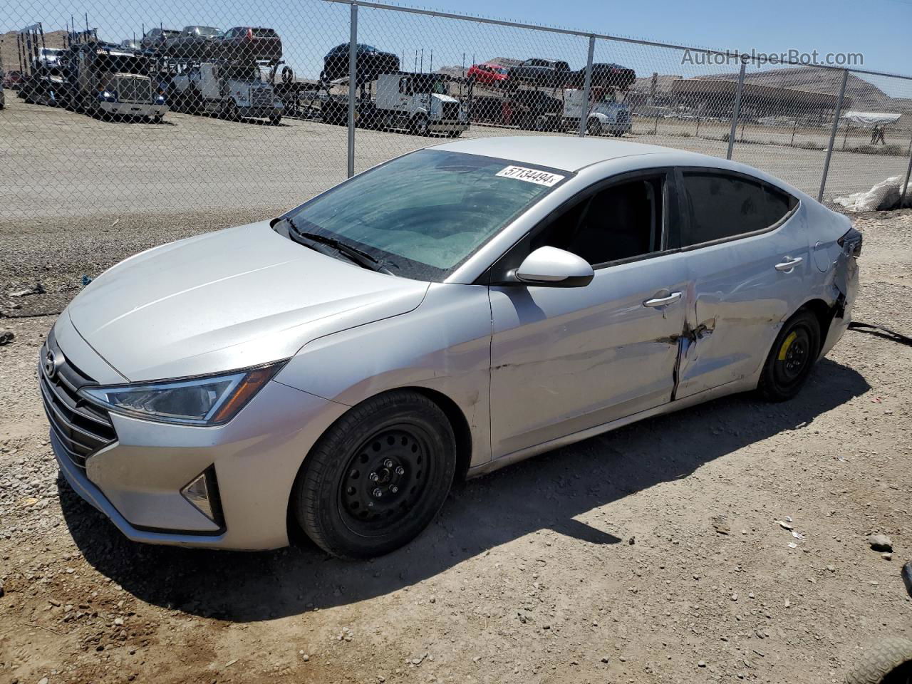 2019 Hyundai Elantra Se Silver vin: 5NPD74LF0KH482091